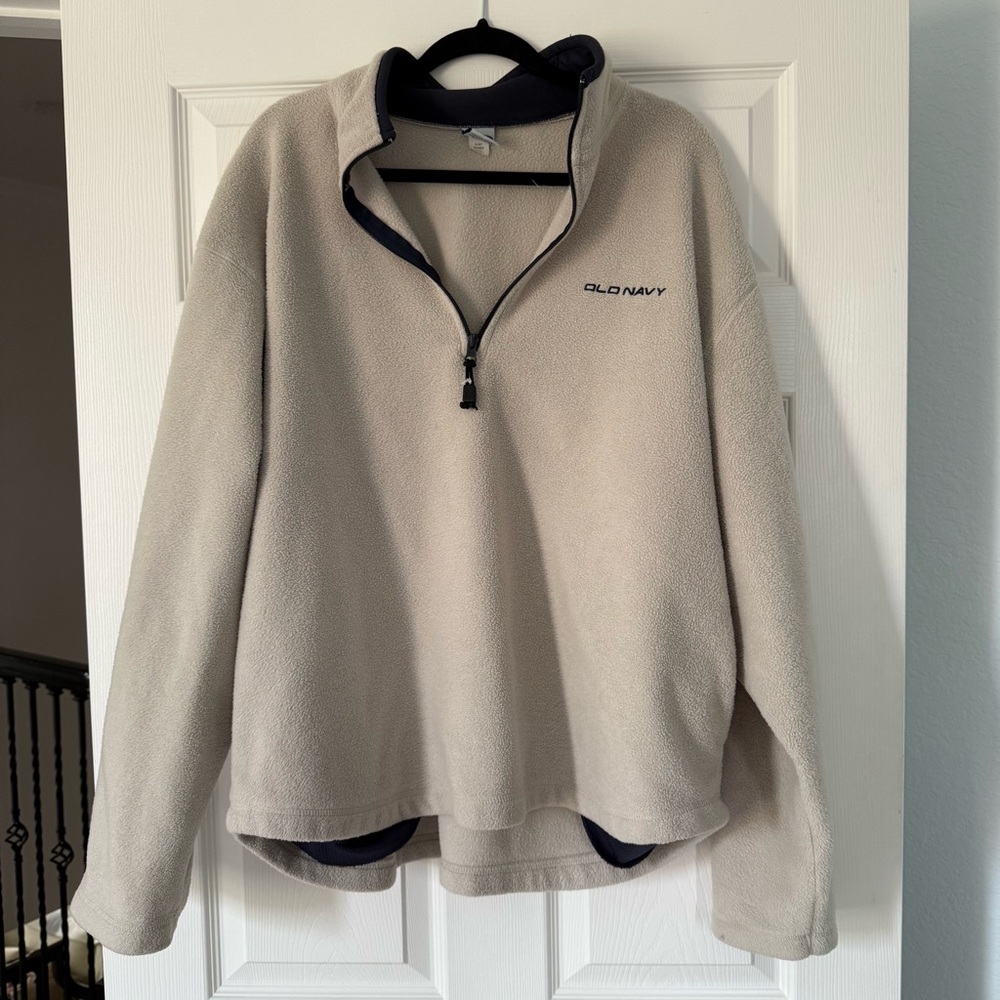 Old Navy Men's Tan Zip-Up Sweater